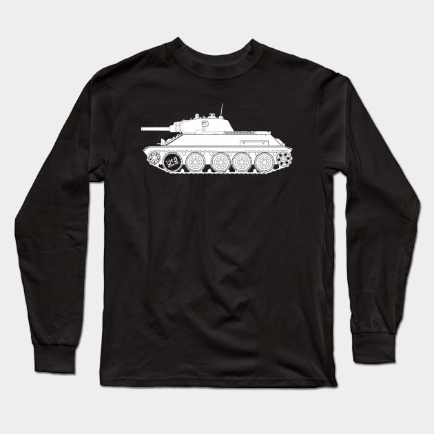 T-34-76 of the 1940 model with the L-11 cannon. USSR Tank Long Sleeve T-Shirt by FAawRay